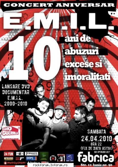 e.m.i.l. aniversare ani club fabrica, bucuresti luati-va vestele salvare parasutele 2012 vine pasi